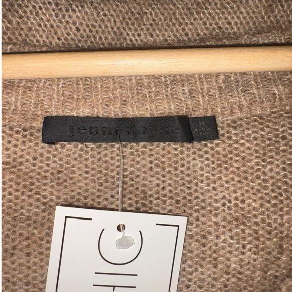 Jenni Kayne Boyfriend Alpaca Wool Blend V-Neck Button-Up Cardigan Sweater - Picture 5 of 6